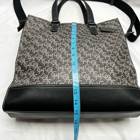 Coach Graham Structured Tote Signature Monogram Print CE749 Men's Crossbody - Picture 9 of 11